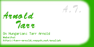 arnold tarr business card